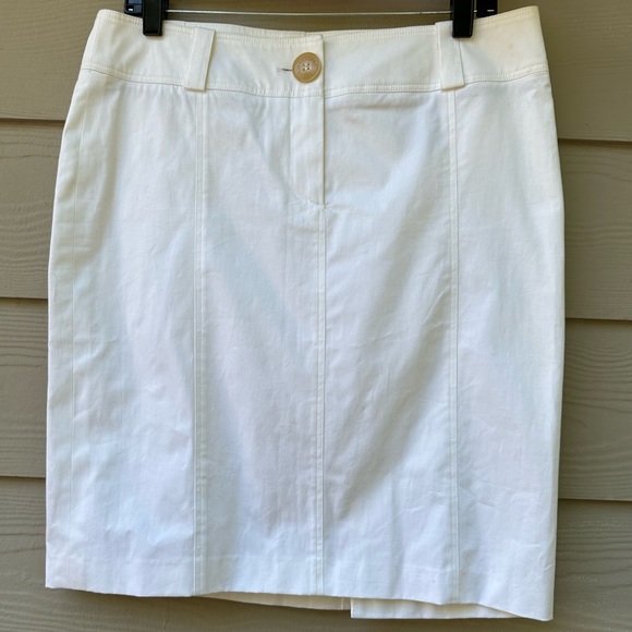 Burberry white cotton skirt